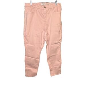JEN 7 By For All Mankind Pink Ankle Skinny Jeans SIZE 16